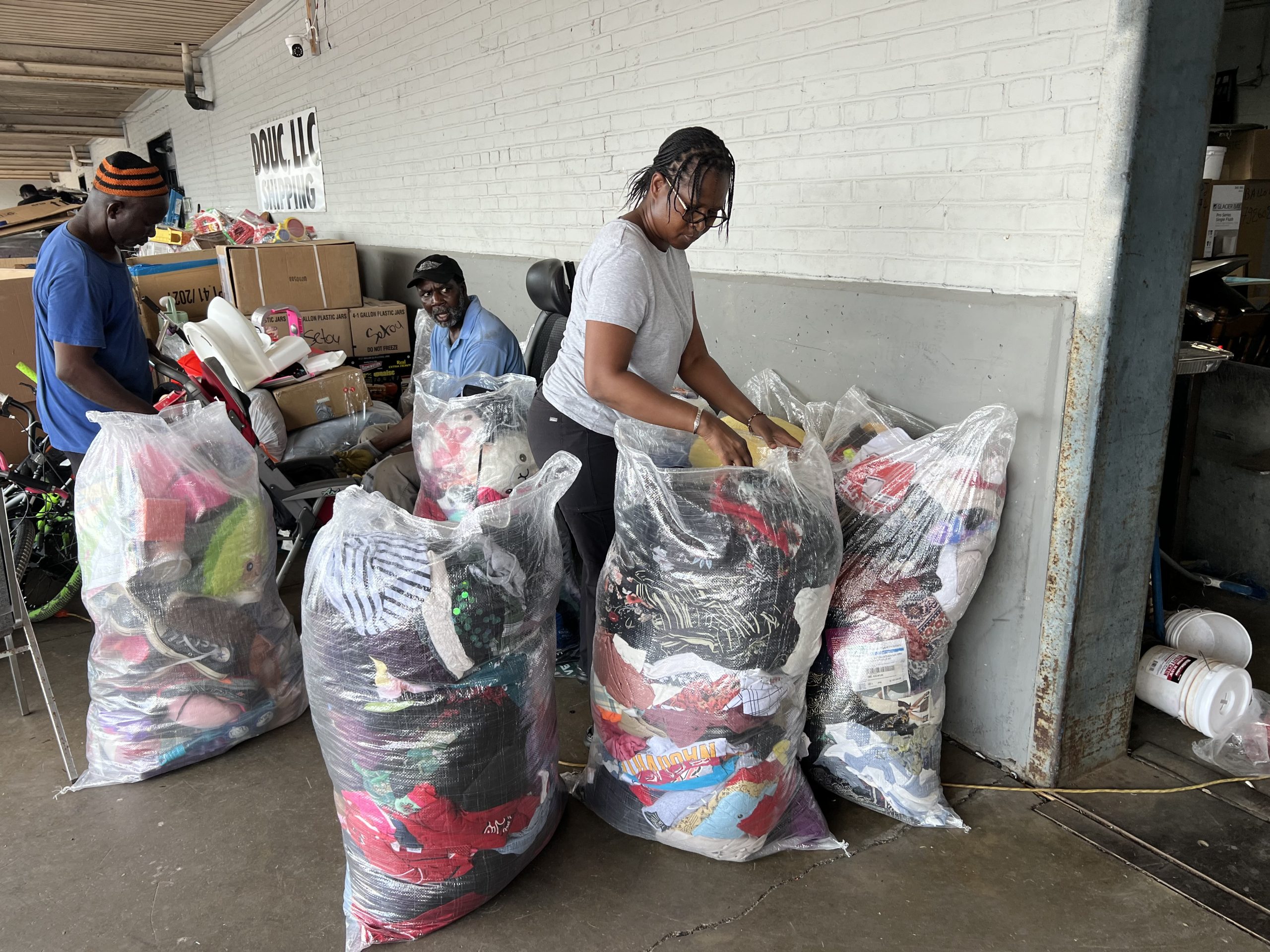 Mariam at the summit assembling to ship supplies